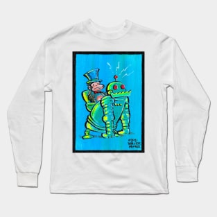 Inventor Ape and Robot 032 Long Sleeve T-Shirt